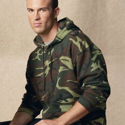 Unisex Camo Fleece Hoodie Sweatshirt Thumbnail